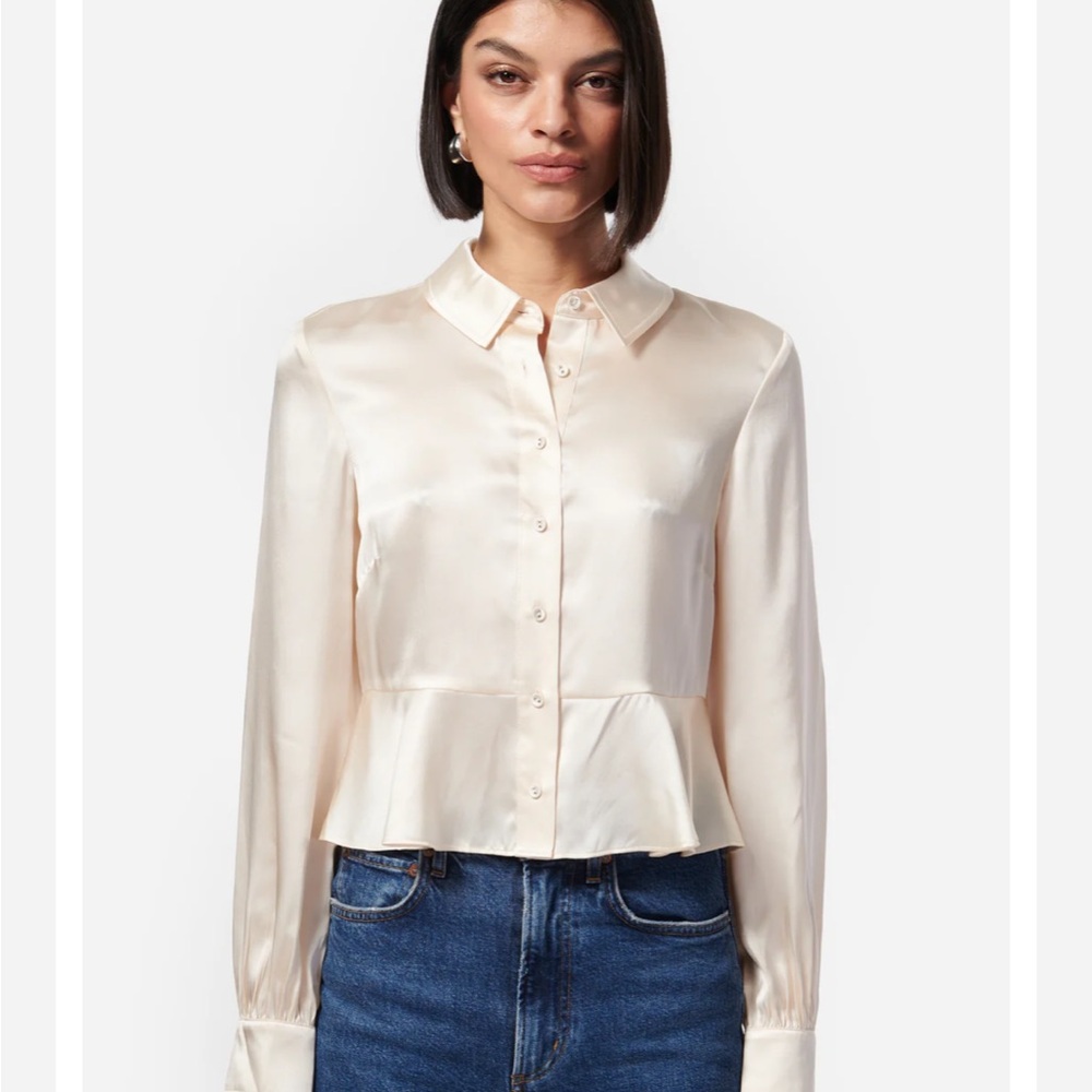Cami NYC Ivory Satin Blouse